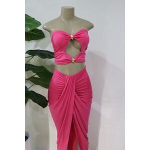 Hot Pink Two-Piece Set